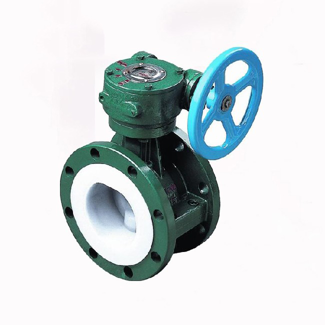 Fluorine lined flange butterfly valve